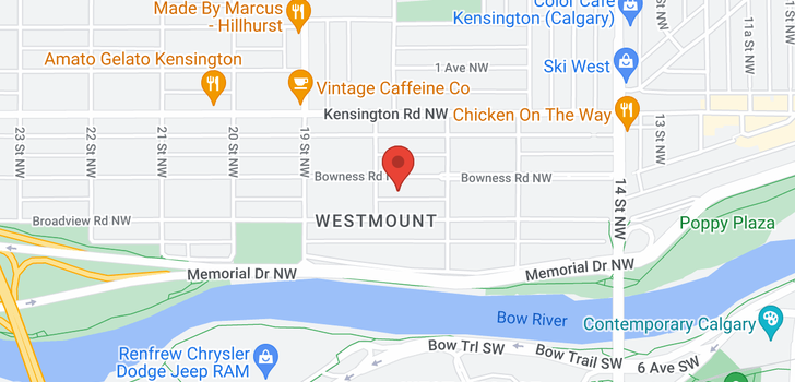map of 1829 BOWNESS RD NW
